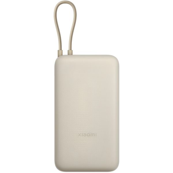پاوربانک شیائومی PB2030MI ظرفیت ۲۰۰۰۰ رنگ کرم با کابل USB-C